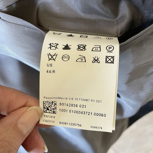 Hugo Boss Men's 44R Charcoal Gray Super 140s Virgin Wool Sport Coat Suit Jacket - Picture 7 of 15